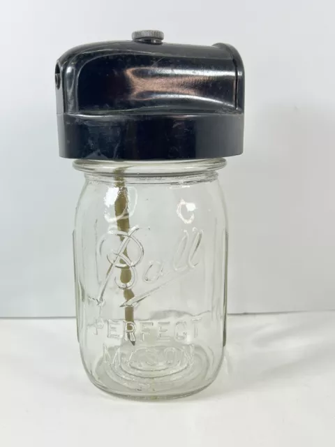 Vintage ELECTROLUX Glass Vaporizer Sprayer Jar Shampoo Wax Vacuum Ball Mason Jar