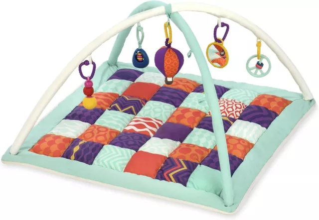 Baby Activity Quilt Play Mat Baby Gym Quilt Rattles Mobile ‘Wonders Above’ by B.