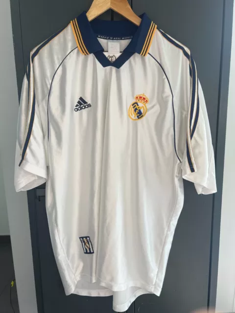 Vintage ADIDAS REAL MADRID FC saison 1998 / 2000 home taille XL