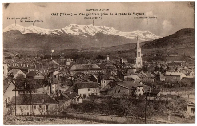 CPA 05 - GAP (High Alps) - General view taken of the road to Veynes