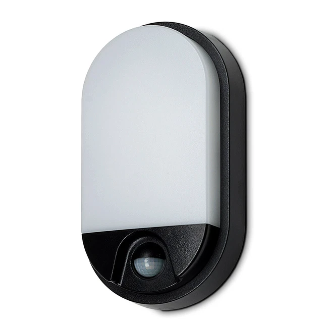 LED Solar-Wandleuchte Mit Bewegungsmelder, IP65, 3.2W 3000K – 400 Lumen, Inkl. Akku, Schwarz