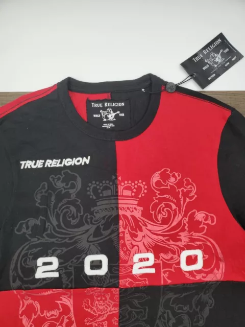 True Religion 2020 World Tour Shirt Tee Crew Long Sleeve Color Block Heavy NWT 2