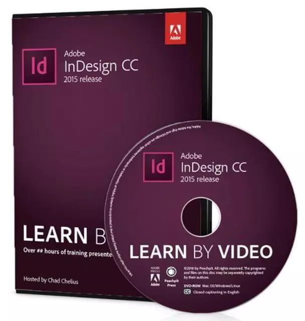 Adobe Indesign CC Learn by Video (2015 Release) by Chad Chelius (English) Hardco