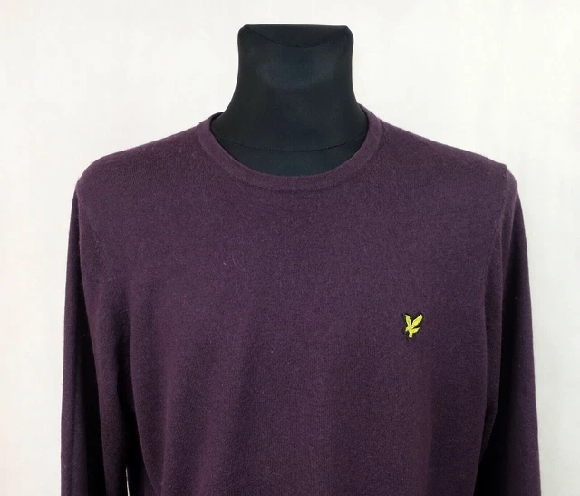 LYLE & SCOTT MAGLIONE IN COTONE LANA DA UOMO GIROCOLLO taglia XL
