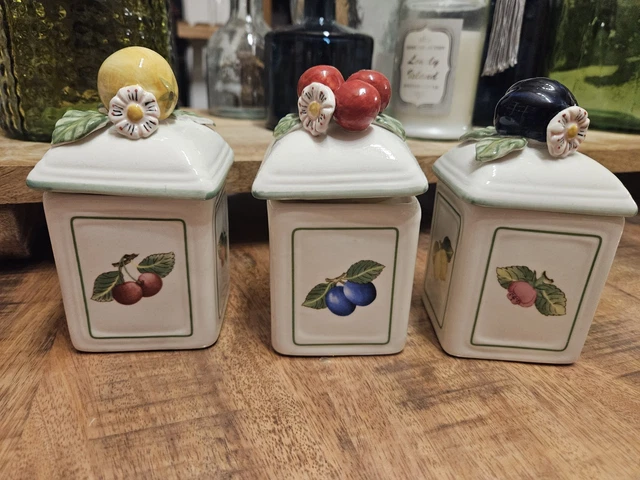 Lot De Boîtes Hermétiques Villeroy & Boch French Garden - Citron - Porcelaine - Occasion