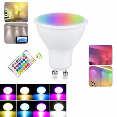 10W GU10 LED light bulb Lamp Spotlight RGBW RGBWW 16 Colour Changing