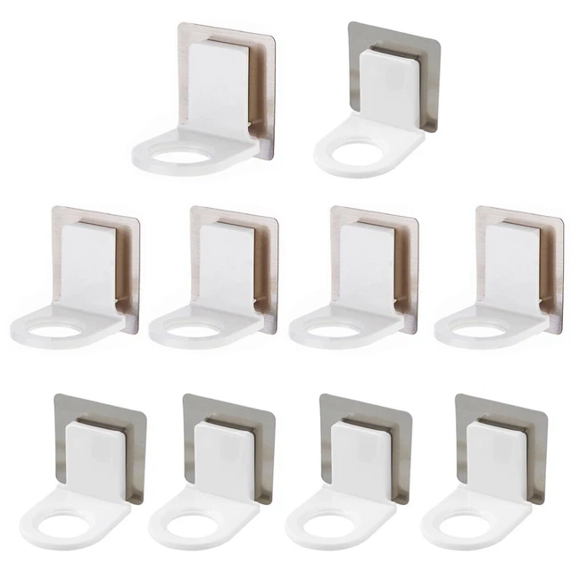 10 PIEZAS Estante para botellas de gel de ducha de baño impermeable de montaje en pared Estante para botellas