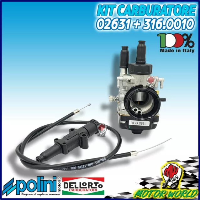 Set Vergaser Dell'Orto Phbg 19 DS + Steuerung Luft Polini Kymco Mxer Maxxer 50