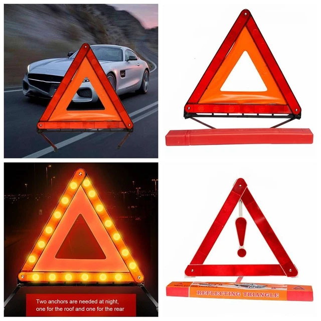 Tablero del triángulo seguridad vial estándar de la UE emergencia averías advertencia