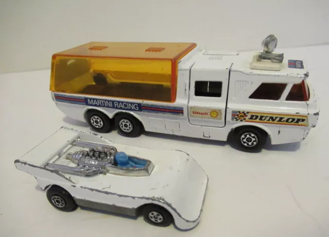 Matchbox Superkings K7 Racing Car Transporter In Martini Racing Livery