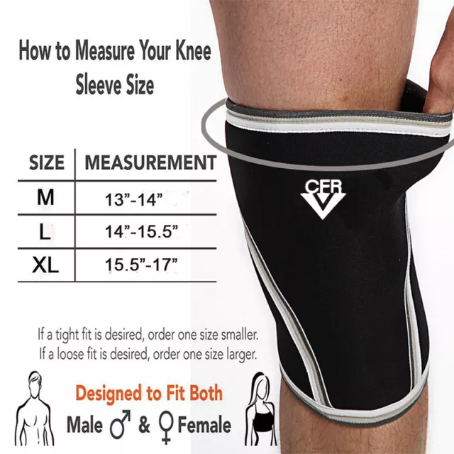 7mm Neoprene Knee Sleeve Heavy Duty Support Weightlifting Powerlifting Squats AU 2