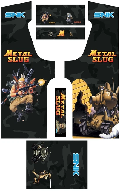 STICKERS BARTOP METAL slug modèle 1 Autocollant borne d'arcade EUR 59