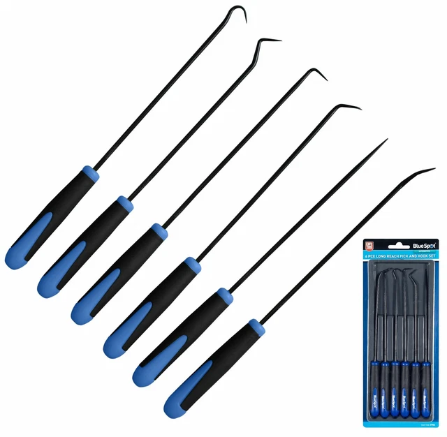 LONG REACH PICK And Hook Probe Set O Ring Seal Remover Tool 6pc 07926 £ ...