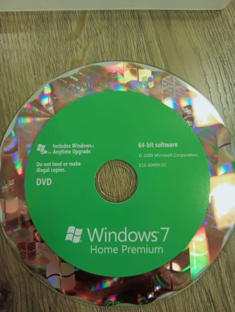 Discos de actualización Windows 7 Home Premium con clave de producto 32 + 64 bits USADOS 3