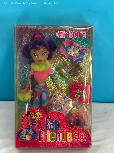 Vintage Big Eyes Lisa Frank Fab Friends Mara Doll Worn Open Box - As Is Complete