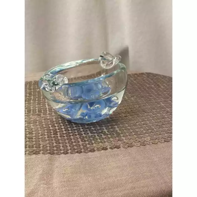 Vintage 1960s Joe St. Clair (unmarked) Art Glass Ashtray/Paperweight/