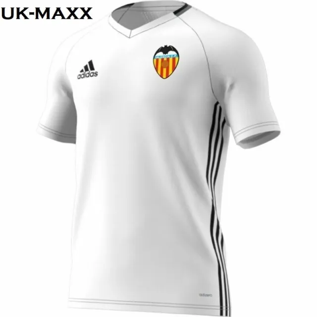 Adidas Ragazzi T-Shirt Valencia FC Bianco Calcio Giocare Slim 13-14