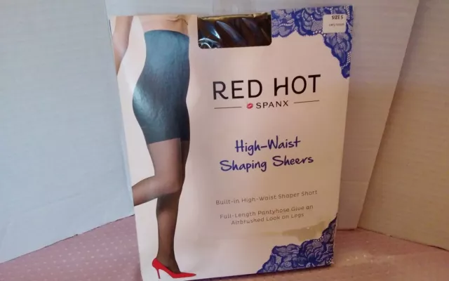 SPANX RED HOT High Waist Mid-Thigh Shaping Short SPANX Very Black Size 5  NIP $16.00 - PicClick