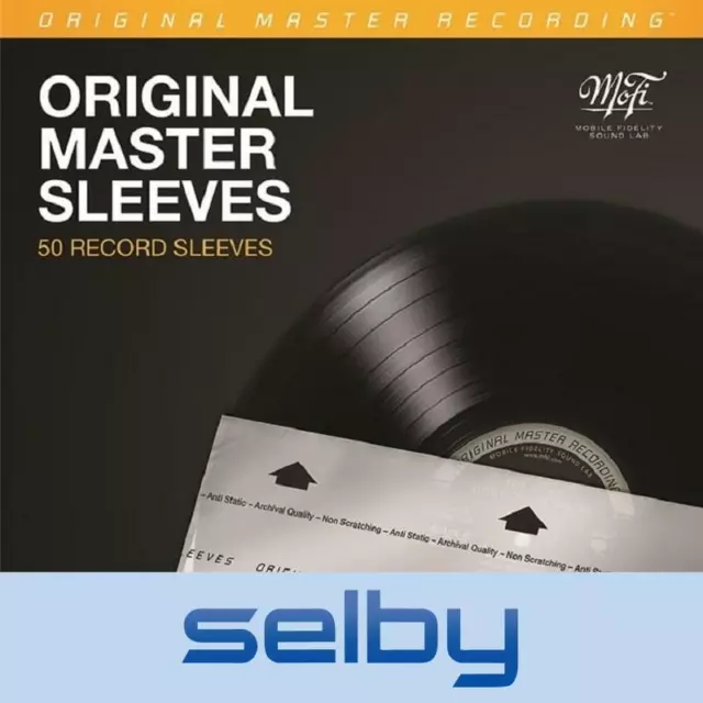 MoFi 50 Pack Original Master Record Inner Sleeves for Vinyl Record Anti-static