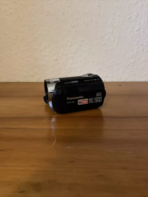 Panasonic SDR-S26 70x Optical SD Video Camera Camcorder Black, Battery