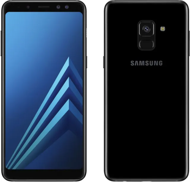 SAMSUNG Galaxy A8 2018 32 Go Noir Reconditionne Tres bon etat