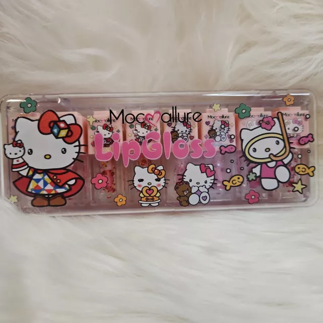 Sanrio Hello Kitty Lip Gloss Set - Pink Assorted New