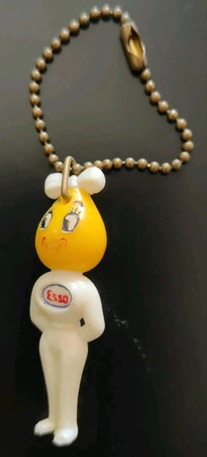 Porte-clés Figurine Mr & Mme Goutte Huile Esso - Vintage Années 60 - France