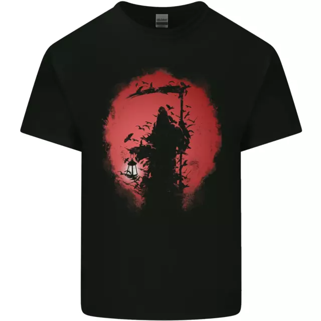 T-shirt da uomo in cotone Afterlife Grim Reaper Death Gothic Skull