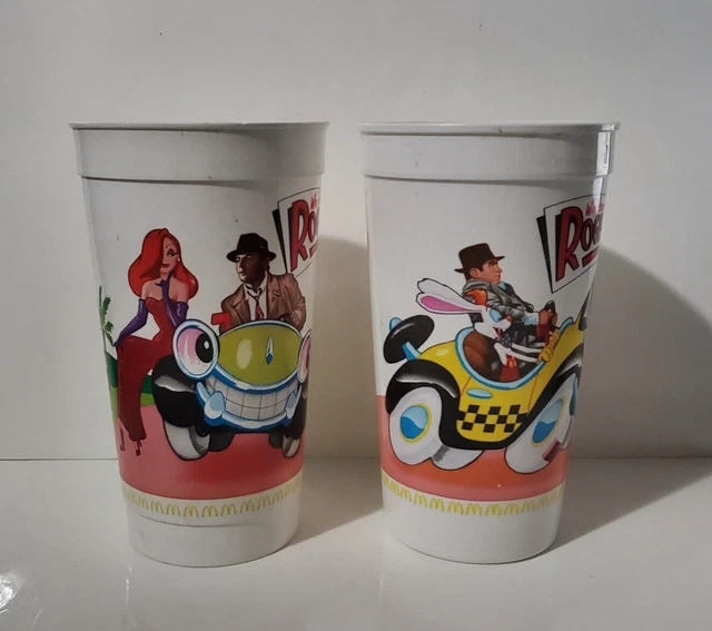 1988 MCDONALDS WHO Framed Roger Rabbit Plastic Cup Movie Promo Jessica 