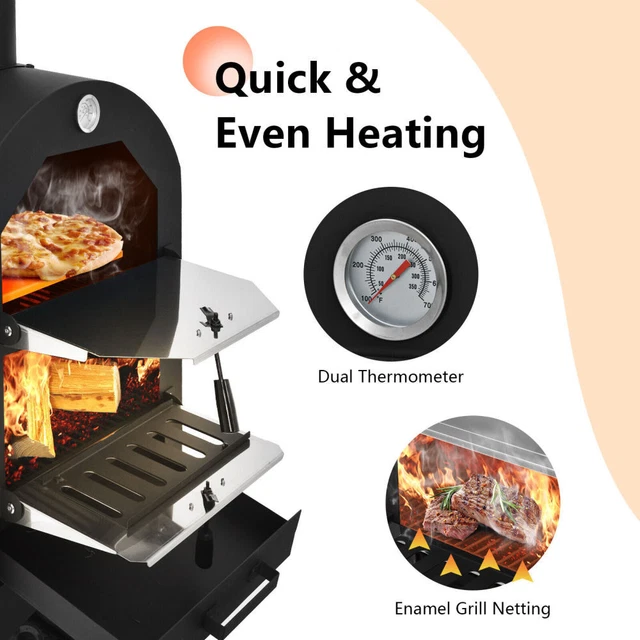 Pizzaofen Pizzastein Grillofen Holzbackofen Terrassenofen Brotofen Pizza Ofen 3