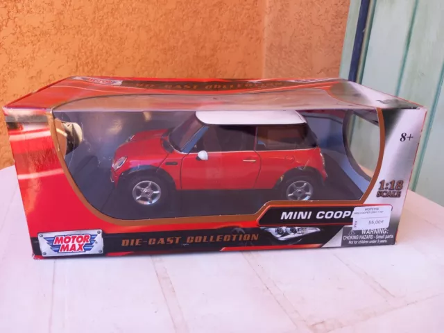 Motor Max 1/18 Mini Cooper 2001 Rouge