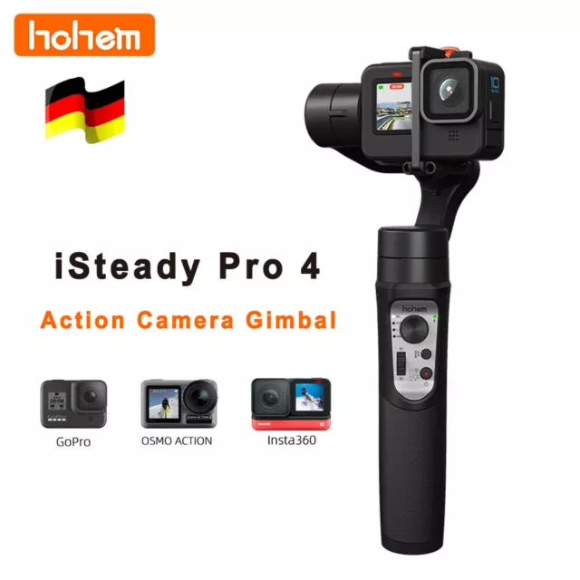 Estabilizador de cardán Hohem ISteady Pro 4 3 ejes para cámara de acción Osmo GoPro 10/9/8/7