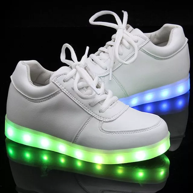 Unisex USB Charging Luminous Sneakers Casual Couple Shoes LED Light Up Shoes