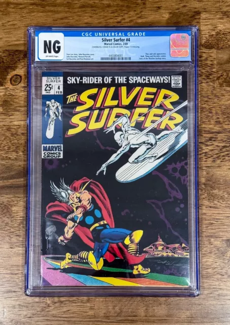 Silver Surfer 4 CGC NG Thor Iconic cover key 1969 Repro Cover Incomplete