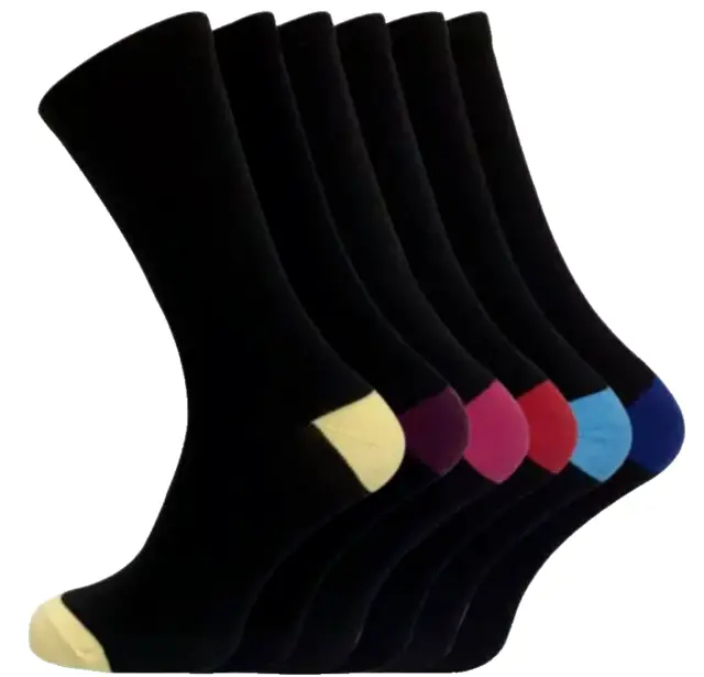 mens black socks 12 pairs cotton rich  socks mens 6-11