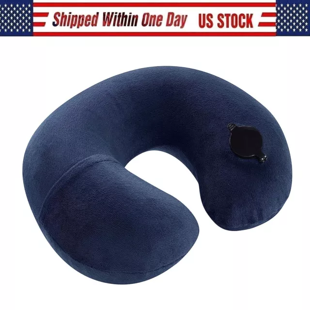 Inflatable Portable Travel Air Pillow Air Cushion Neck Head Flight Rest Support