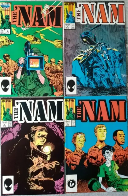 The 'Nam #4 #5 #8 #9 Marvel 1987 Comic Books