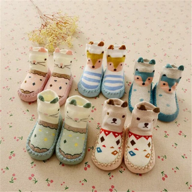 Warm Slippers Kids Crib Shoes Toddler Anti-slip Infant Baby Girl Boy Floor Socks