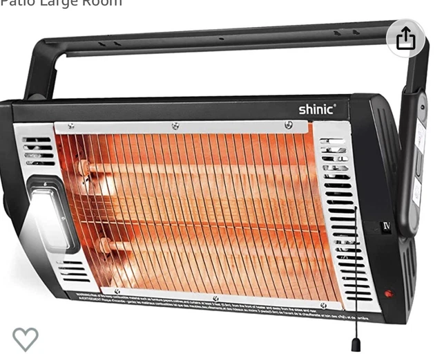 Shinic Electric Garage Heater for Indoor Use 1500W 120 V Ceiling Mounted