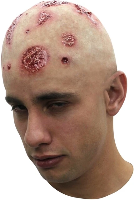 Prosthetic Bald Head Cap - Ideal for Halloween & Zombie Costume - Durable