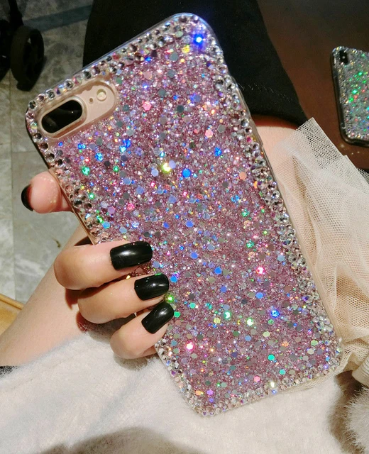 Rhinestone 3D Bling Glitter Girls Women Cute Phone Case Cover For LG K71/K61/K51