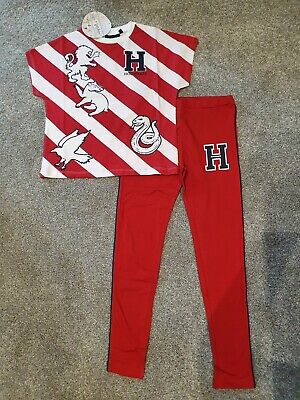 Girls Harry Potter Stripe T Shirt And Legging Set Age 6-7 Years *New With Tags*