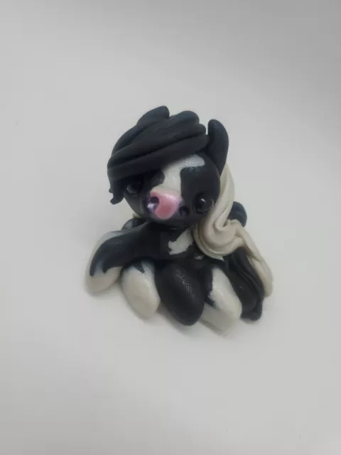 Tumble Creatures Crystal Cook Clay Sculpture, Tumble Pony Black and White Pinto