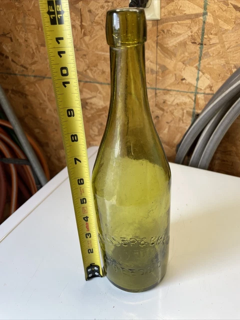The Grasser-Brand Brewing Co. Blob Top Beer Bottle Toledo, Ohio Gasoline Color