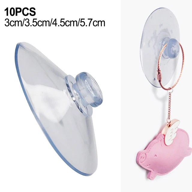 Ventose da 45 mm, mini ventose, 10 pezzi, corpo in PVC, ventose in plastica senza ganci, ventose in gomma trasparente | Leroy Merlin