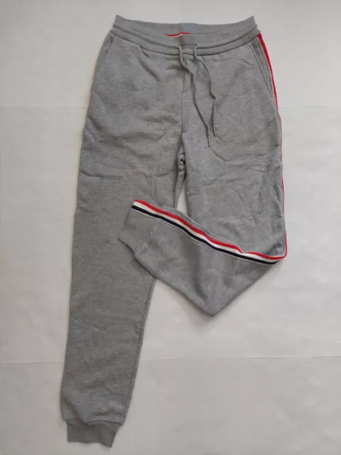 Thom Browne Grey Left Striped Jogger Cotton Sweatpants, Size 1 (S) 3