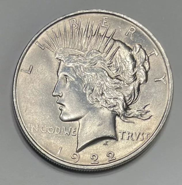1922 Peace Silver Dollar - 90% US Silver Coin- Philadelphia Mint