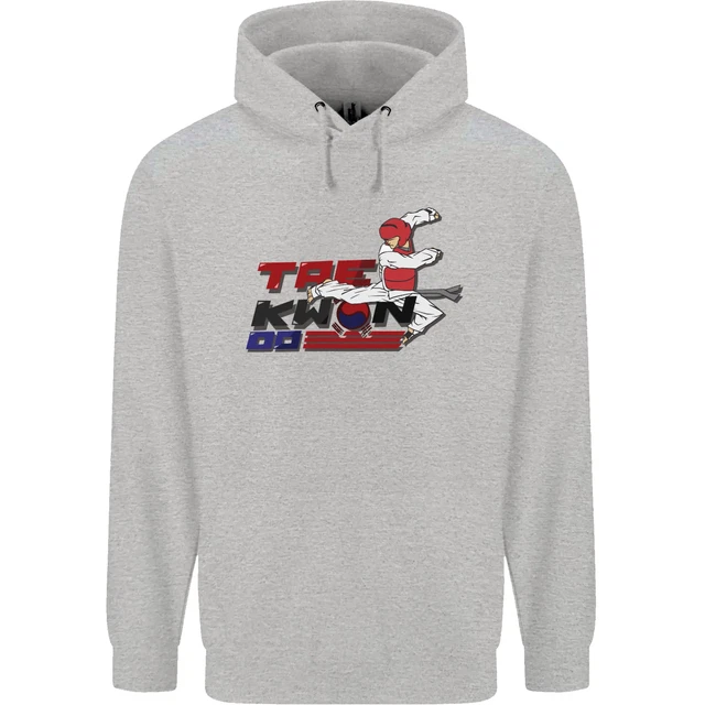 Taekwondo Fighter Mixed Martial Arts MMA Mens 80% Cotton Hoodie