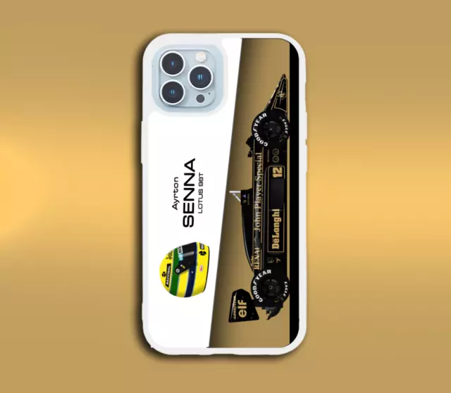 Ayrton Senna 1986 Lotus 98T F1 iPhone Samsung Phone Case - Scuderia GP