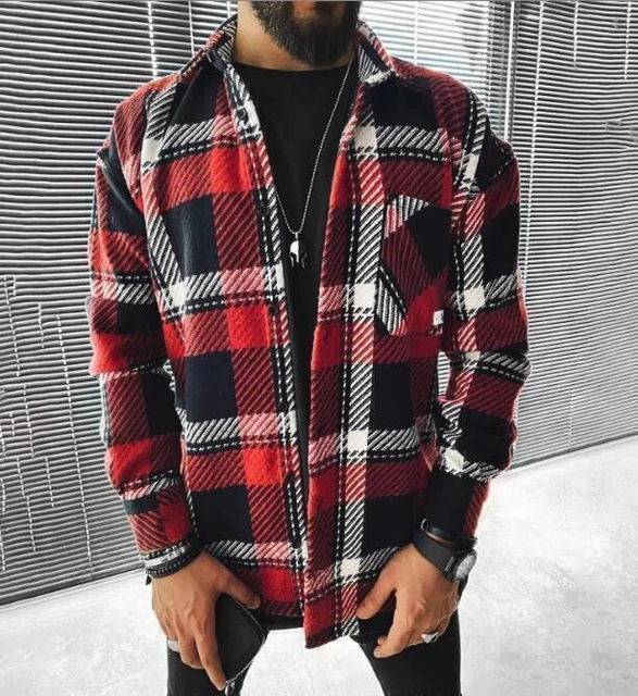 Giacca termica uomo giacca da lavoro camicia termica camicia taglialegna a quadretti taglia S-5XL XD